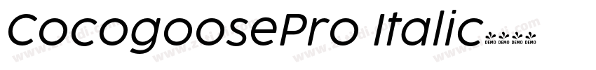 CocogoosePro Italic字体转换